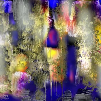 Artes digitais intitulada ""Nuit Magique"" por Jocelyne Dupuis (Jo Dupuis), Obras de arte originais, Pintura digital Montado…