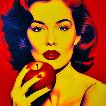 Photographie intitulée "Apple Woman" par Jochen Cerny, Œuvre d'art originale, Photographie numérique