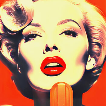 Fotografía titulada "Popsicle Woman" por Jochen Cerny, Obra de arte original, Fotografía manipulada