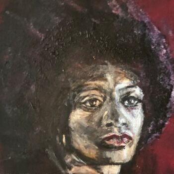 Painting titled "Angela davis" by Joele Ardans, Original Artwork, Acrylic