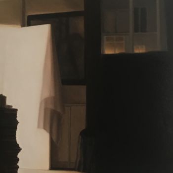 Pintura titulada "Intérieur 6" por Joëlle Possémé, Obra de arte original, Oleo Montado en Bastidor de camilla de madera