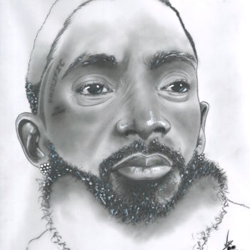 Dessin intitulée "Nipsey" par John Creekmore, Œuvre d'art originale, Crayon