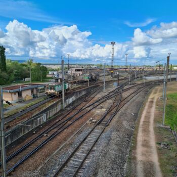 Fotografie mit dem Titel "Gare de triage chem…" von John Mailly, Original-Kunstwerk, Nicht bearbeitete Fotografie