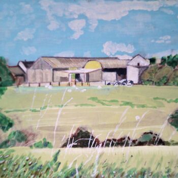 "Farm Buildings (lan…" başlıklı Tablo John Ewen tarafından, Orijinal sanat, Akrilik