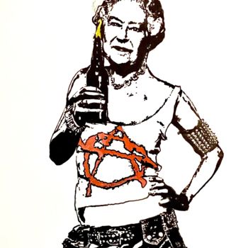 Painting titled "Anarchist Queen Eli…" by John Von Brown, Original Artwork, Ink