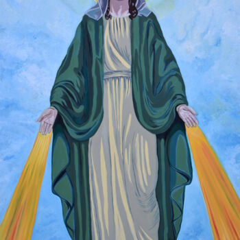 「saint vierge marie」というタイトルの絵画 Jokyによって, オリジナルのアートワーク, オイル