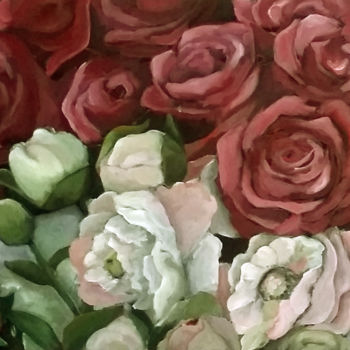 绘画 标题为“sweet-roses-40x100.…” 由Jolie Art, 原创艺术品, 丙烯