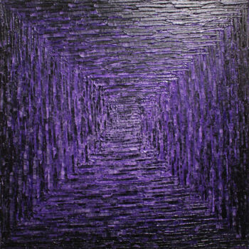 Pintura titulada "Dégradé carré violet" por Jonathan Pradillon, Obra de arte original, Acrílico Montado en Bastidor de camil…