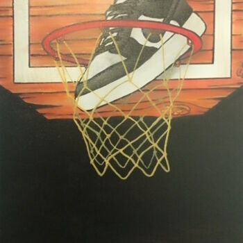 Ζωγραφική με τίτλο "Peinture Nike Dunk" από Jonathan Soukhavanh, Αυθεντικά έργα τέχνης, Ακρυλικό Τοποθετήθηκε στο Χαρτόνι