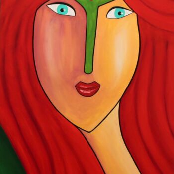 Painting titled "Miss India" by Jopy, Original Artwork, Acrylic