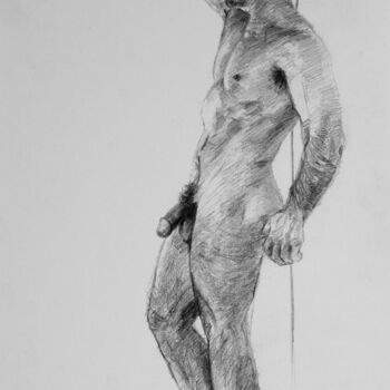 Marcus, standing nude, giclée print