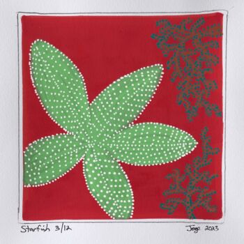Malarstwo zatytułowany „Starfish 3/12” autorstwa Jorge Gonzalez, Oryginalna praca, Akryl