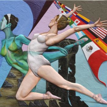 Картина под названием "APUNTE PARA MURAL T…" - Jorge Vargas, Подлинное произведение искусства