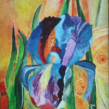 Pintura intitulada "'Iris'" por François Jornod, Obras de arte originais, Acrílico