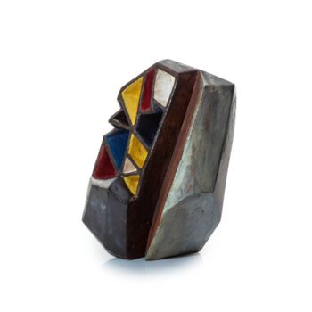 Sculpture titled "MONDRIAN'S SOLITUDE" by Joanna Roszkowska, Original Artwork, Ceramics