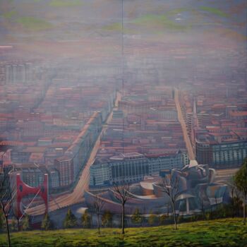 Pintura titulada "BILBAO LANDSCAPE" por Jose Ramon Muro Pereg (JRMuro), Obra de arte original, Oleo