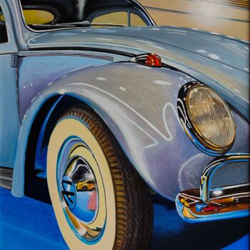 Painting titled "VW BEETLE CLASSIC" by Jose Ramon Muro Pereg (JRMuro), Original Artwork, Oil