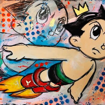 Peinture intitulée "Astro Boy" par Jose Rivera, Œuvre d'art originale, Acrylique