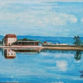 Painting titled "Parque de l'Agulla…" by Jose Oña Jurado, Original Artwork, Watercolor