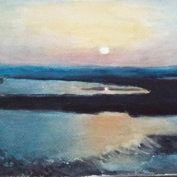 Painting titled "Amanecer" by Jose Oña Jurado, Original Artwork, Watercolor