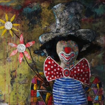 Collages titled "SERIE PAYASO 00010" by Josep Pozo, Original Artwork, Acrylic