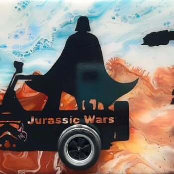 Painting titled "JURASSIC WARS" by Joseph Ducrocq (MATLAB STUDIO), Original Artwork, Acrylic