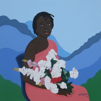 Peinture intitulée "Sitting pretty" par Joshua Salami, Œuvre d'art originale, Huile