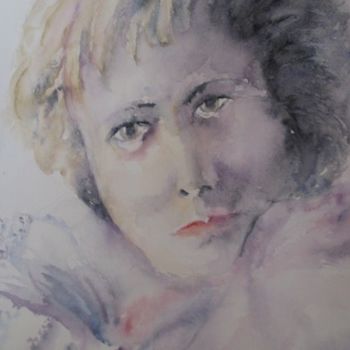 Peinture intitulée "Portrait" par Josiane Flotte, Œuvre d'art originale