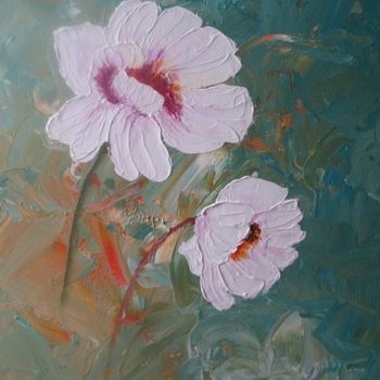 Peinture intitulée "Pivoines" par Josiane Flotte, Œuvre d'art originale