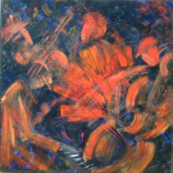 Painting titled "Quatuor" by Josy Moreau-Peter, Original Artwork, Oil