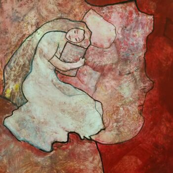 Painting titled "Songe étoilé" by Joumana Hakim Fayed, Original Artwork, Acrylic