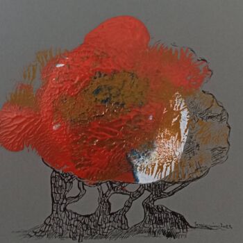 Desenho intitulada "Rêve de poisson" por Jourcarmin, Obras de arte originais, Tinta