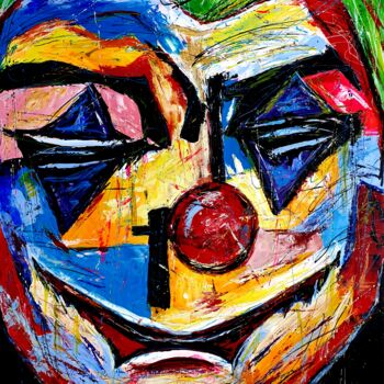 Peinture intitulée "Joker Face" par Jovanart, Œuvre d'art originale, Acrylique