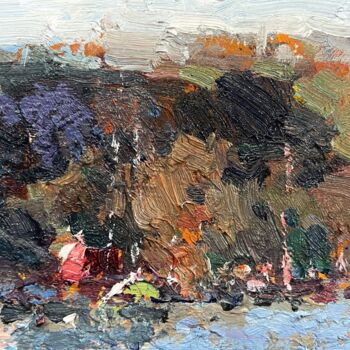 Painting titled "Laguna beach in the…" by Jove Wang, Original Artwork, Oil