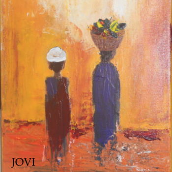 Pintura titulada "en-route-pour-le-ma…" por Viviane Joanchicoy Jovi, Obra de arte original, Acrílico