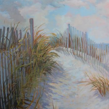 Malarstwo zatytułowany „On the Dunes Again” autorstwa Joy Parks Coats, Oryginalna praca, Akryl Zamontowany na Drewniana rama…