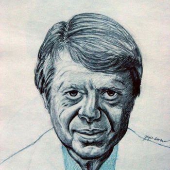 Drawing titled "President Jimmy Car…" by Joyce Owens, Original Artwork