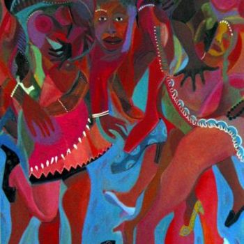 Pintura intitulada "Jazzy Dancing" por Joyce Owens, Obras de arte originais, Acrílico