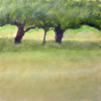 Pintura titulada "under the trees" por June Stapleton, Obra de arte original, Acrílico