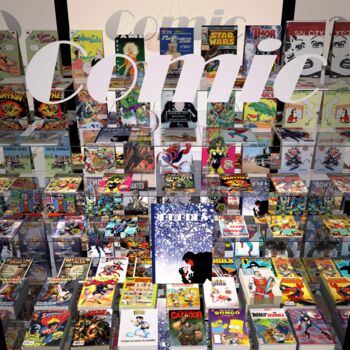 Цифровое искусство под названием "LA TIENDA DEL COMIC" - Juan Aguirre, Подлинное произведение искусства, 3D моделирование