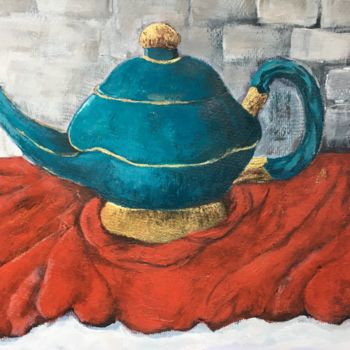 Painting titled "The Teapots" by Almanzart, Original Artwork, Acrylic