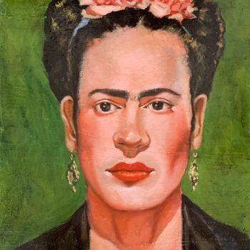 Painting titled "FRIDA KAHLO" by Juan José Molina Gallardo, Original Artwork, Oil