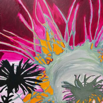 Pintura titulada "Cactus Shadows" por Judith T.Irwin, Obra de arte original, Acrílico