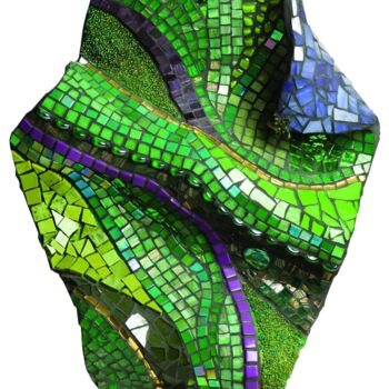 Sculpture titled "Emerald" by Julee Latimer, Original Artwork, Mosaic