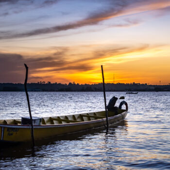 Fotografia intitolato "Coucher de soleil s…" da Jules Queguiner, Opera d'arte originale, Fotografia digitale