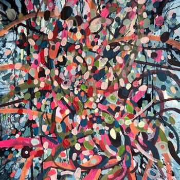 绘画 标题为“XL abstract vibrant…” 由Julia Brinkfrau, 原创艺术品, 丙烯