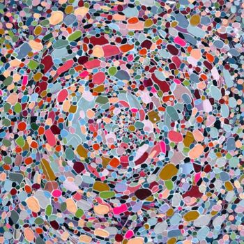 Pintura titulada "xl vibrant colors a…" por Julia Brinkfrau, Obra de arte original, Acrílico