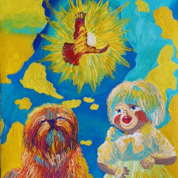 Painting titled ""The joy of the dol…" by Julia Musina, Original Artwork, Gouache