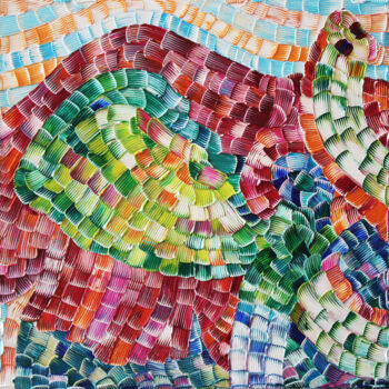"Elephant" başlıklı Tablo Julia Ptl tarafından, Orijinal sanat, Petrol Ahşap Sedye çerçevesi üzerine monte edilmiş
