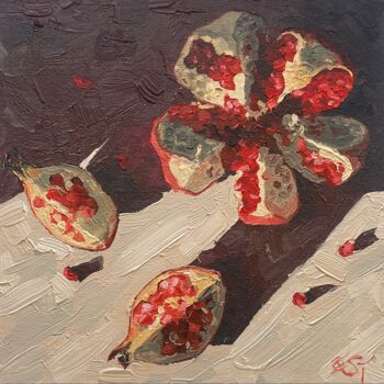 Pintura titulada "Pomegranate" por Julia Sahno, Obra de arte original, Oleo